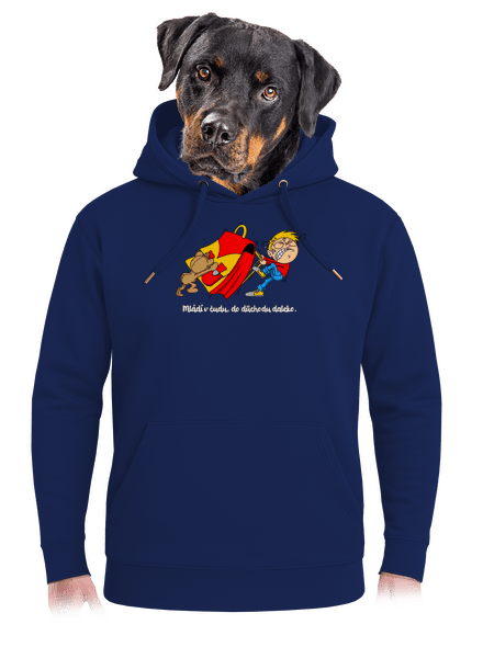 Školák unisex mikina premium Navy