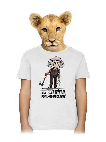 Neklidný bez piva dětské tričko White