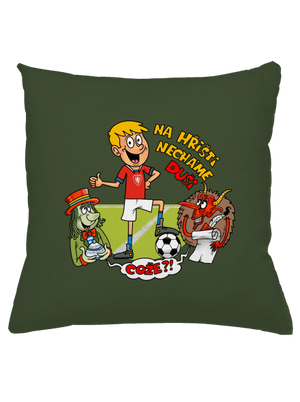 Na hřišti necháme duši polštář Olive Green