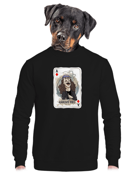 Kárové eso Jirky Káry unisex mikina bez kapuce Black