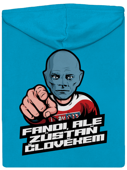 Fandi, ale zůstaň Fantomasem dámská mikina na zip Blue Atol