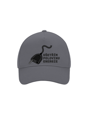 Ušetřím polovinu kšiltovka baseballka Graphite grey