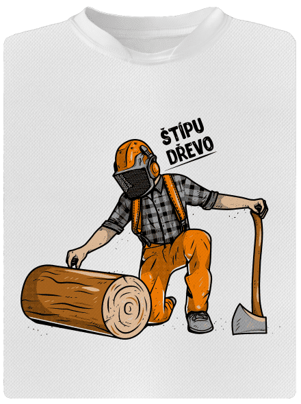 Dřevorubec pánské sportovní tričko White