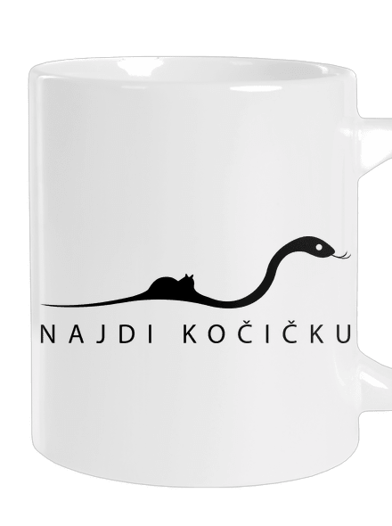 Najdi kočičku velký hrnek White