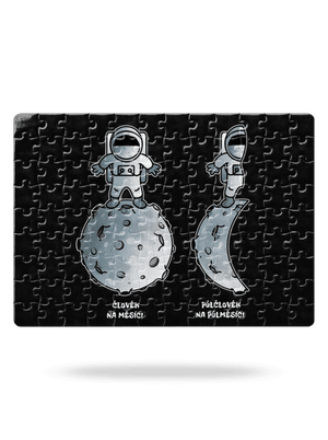 Půlčlovek na půlměsíci puzzle White