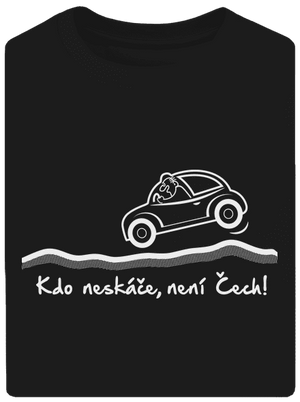 Kdo neskáče unisex tričko oversized Black