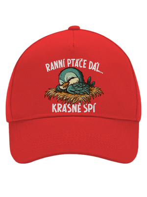 Ranní ptáče spí kšiltovka baseballka Classic Red