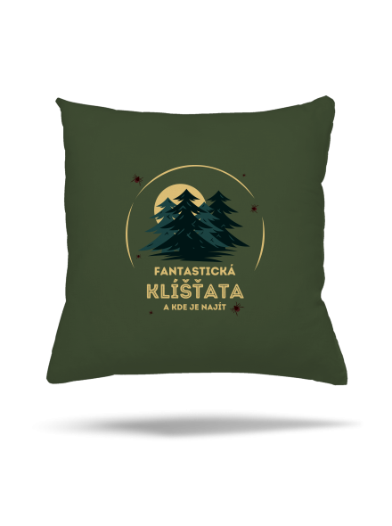 Fantastická klíšťata polštář Olive Green