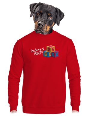 unisex mikina bez kapuce