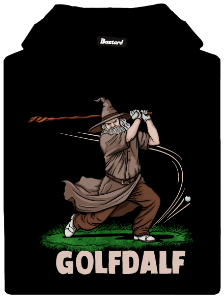 Golfdalf pánská mikina klokanka Black