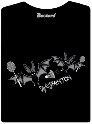 Batminton dámské tričko s lemem Black