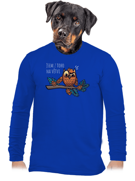 Jsem na větvi pánské dlouhý rukáv Royal Blue