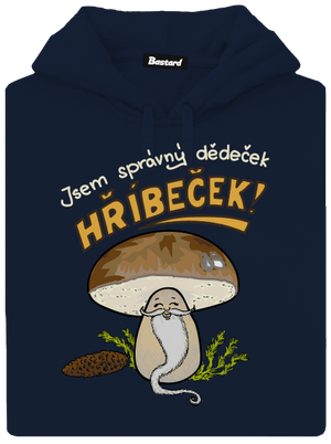 Babka a hříbeček pánská mikina klokanka Navy