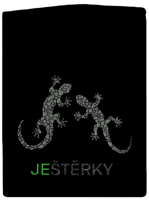 Ještěrky pánská mikina na zip Black