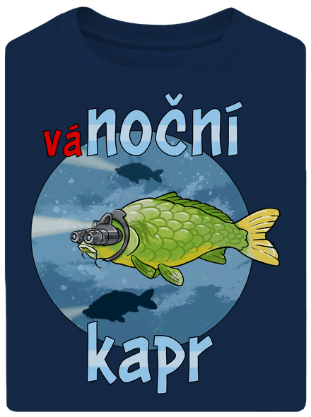 Vánoční kapr unisex tričko oversized Midnight Blue