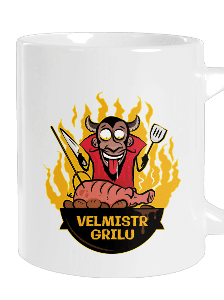 Velmistr grilu velký hrnek White