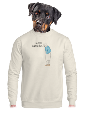 unisex mikina bez kapuce