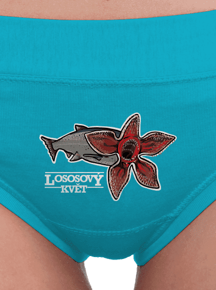 Lososový květ dámské kalhotky Turquoise