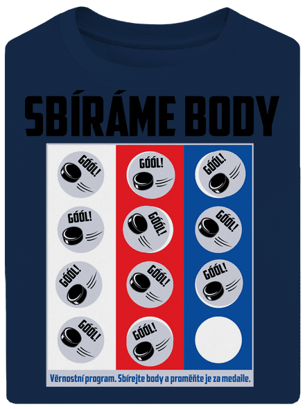 Sbíráme body - hokej unisex tričko oversized Midnight Blue