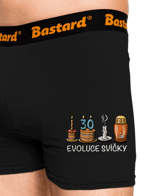 Evoluce svíčky boxerky Black