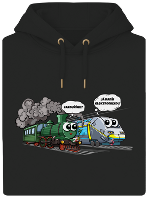 Zakouříme? unisex mikina premium Dark Black