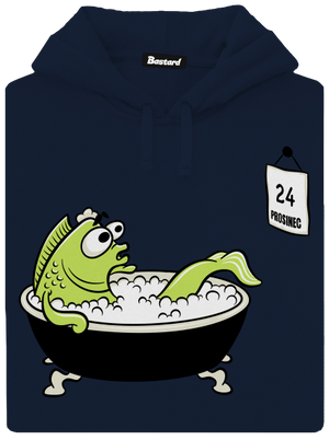 Poslední koupel pánská mikina klokanka Navy