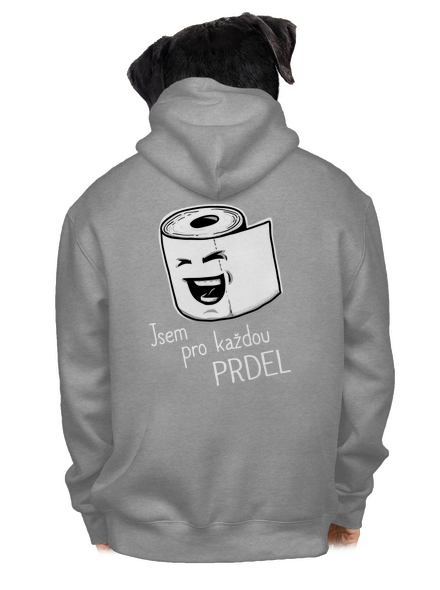 Prdel pánská mikina na zip Light Melange