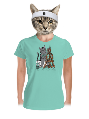 Kočka přede dámské sportovní tričko Mint Mal