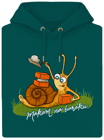 Makám na baráku unisex mikina premium Emerald Green