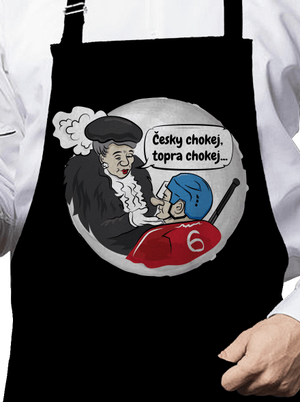 Český hokej zástěra Black