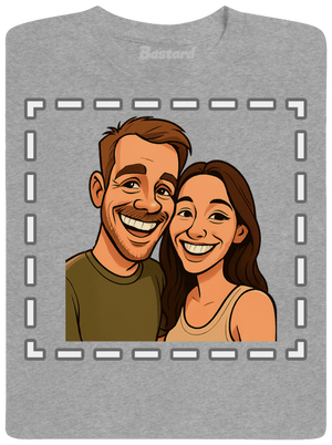 Karikatura z vlastní fotky pánské tričko Sport Grey