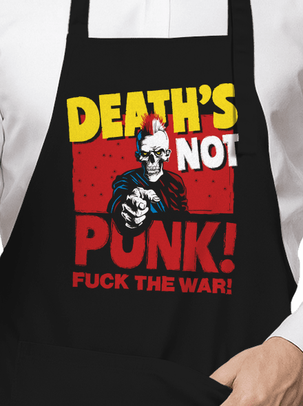 Death's not punk zástěra Black