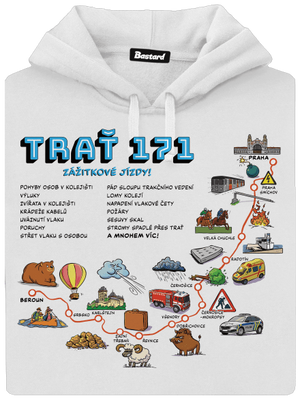 Trať 171 dámská mikina klokanka White