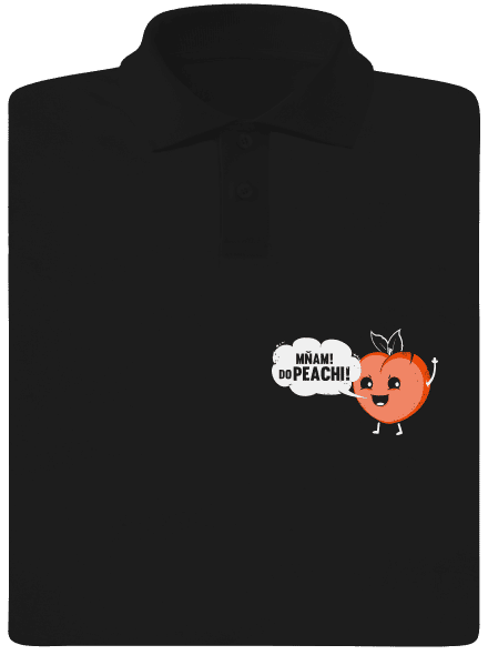 Mňam do peachi pánská polokošile Black