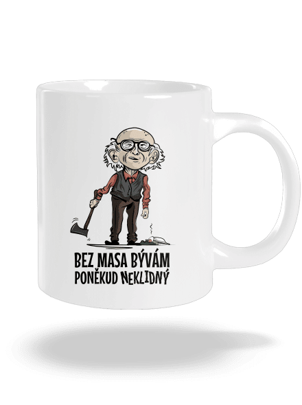 Neklidný bez masa velký hrnek White
