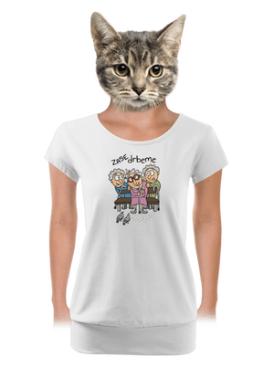 Zase drbeme dámské tričko s lemem White