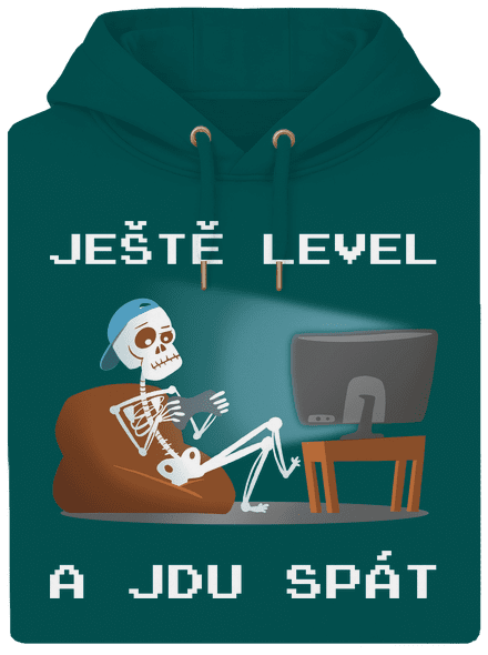 Ještě level unisex mikina premium Emerald Green