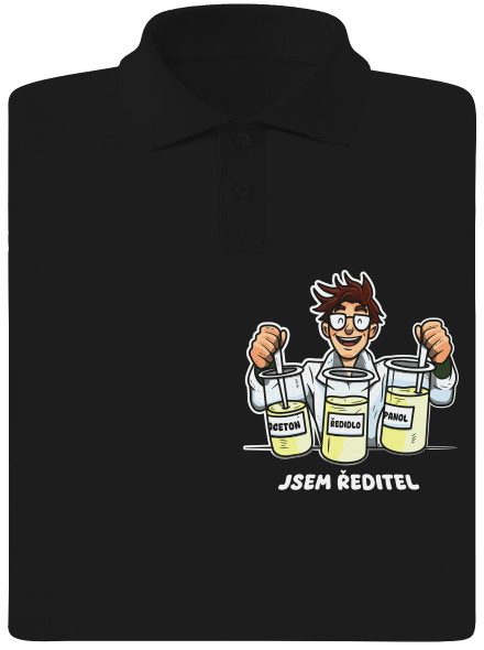 Jsem ředitel pánská polokošile Black