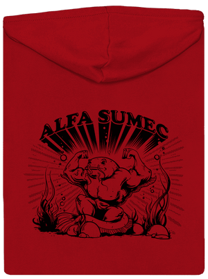 Alfasumec pánská mikina na zip Red