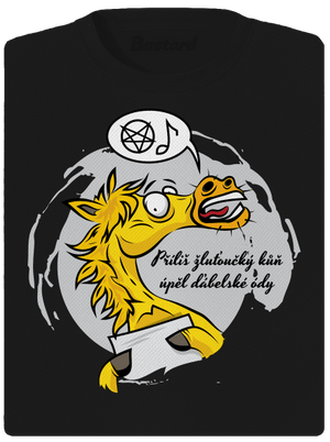 Žluťoučký kůň dámské sportovní tričko Black