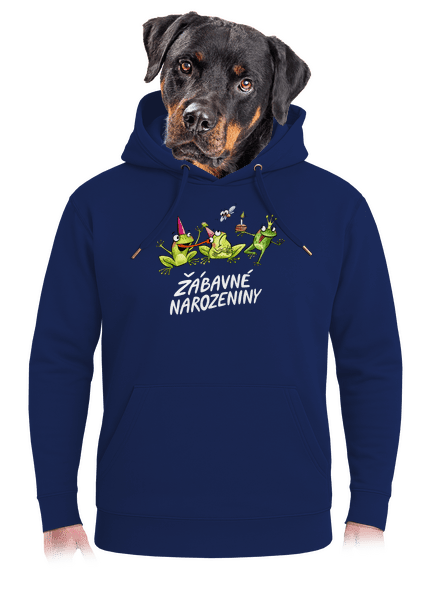 Žábavné narozeniny unisex mikina premium Navy