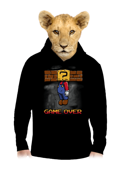 Game over dětská mikina klokanka Black