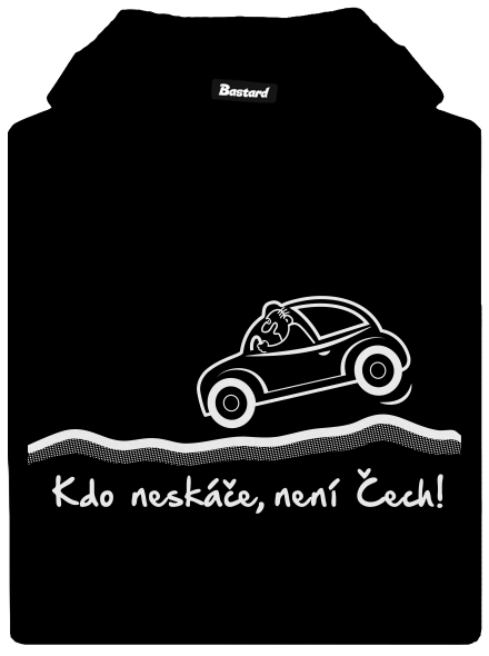 Kdo neskáče pánská mikina klokanka Black