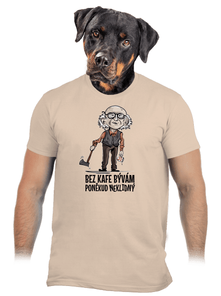 Neklidný bez kafe pánské tričko Sand