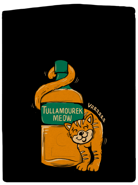 Tullamourek pánská mikina na zip Black