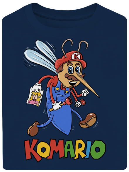 Komario unisex tričko oversized Midnight Blue