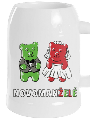 Novomanželé z želé půllitr White