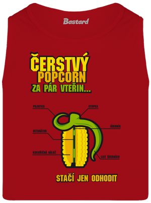 Čerstvý popcorn pánské tílko Red