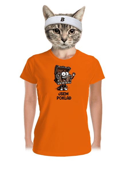 Jsem poklad dámské sportovní tričko Neon Orange