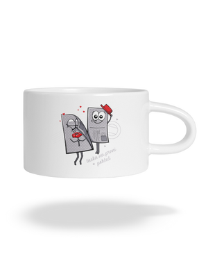 Láska na první pohled hrnek makronka White